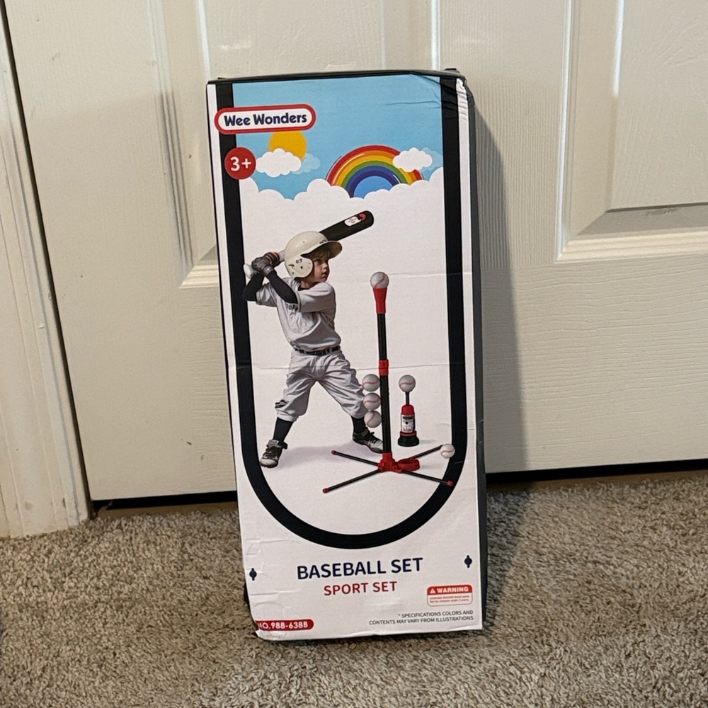 Red and Black Baseball Sport Set